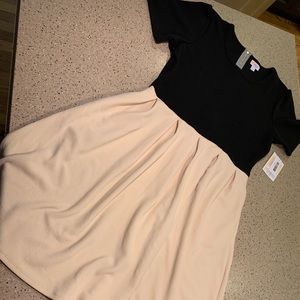 Lularoe Amelia NWT Black/white  2XL with POCKETS